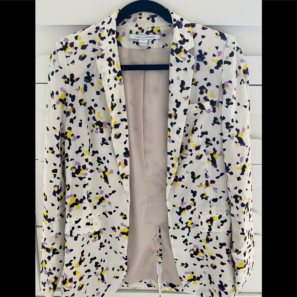 DVF silk blazer